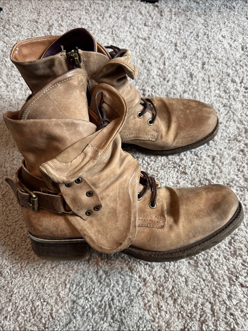 A.S. 98 Simon Tan Leather Boot Size 41